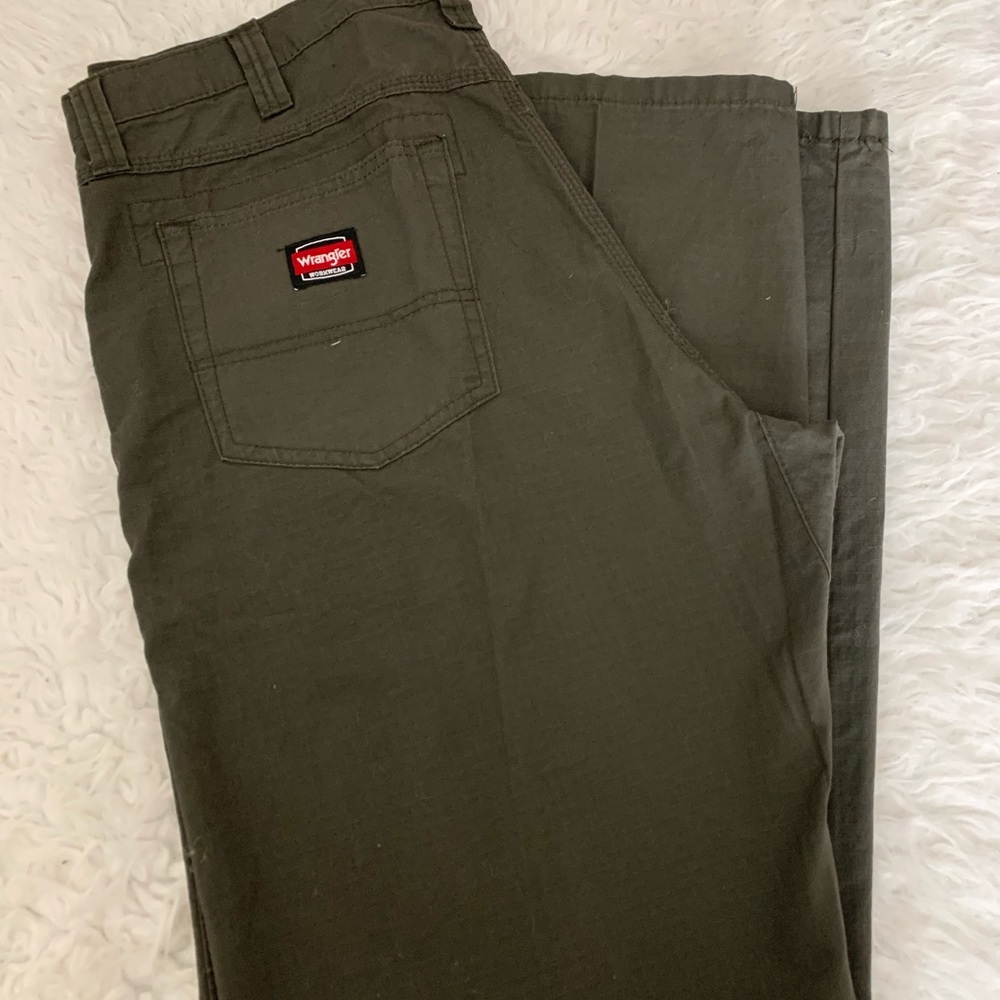 wrangler, olive green.